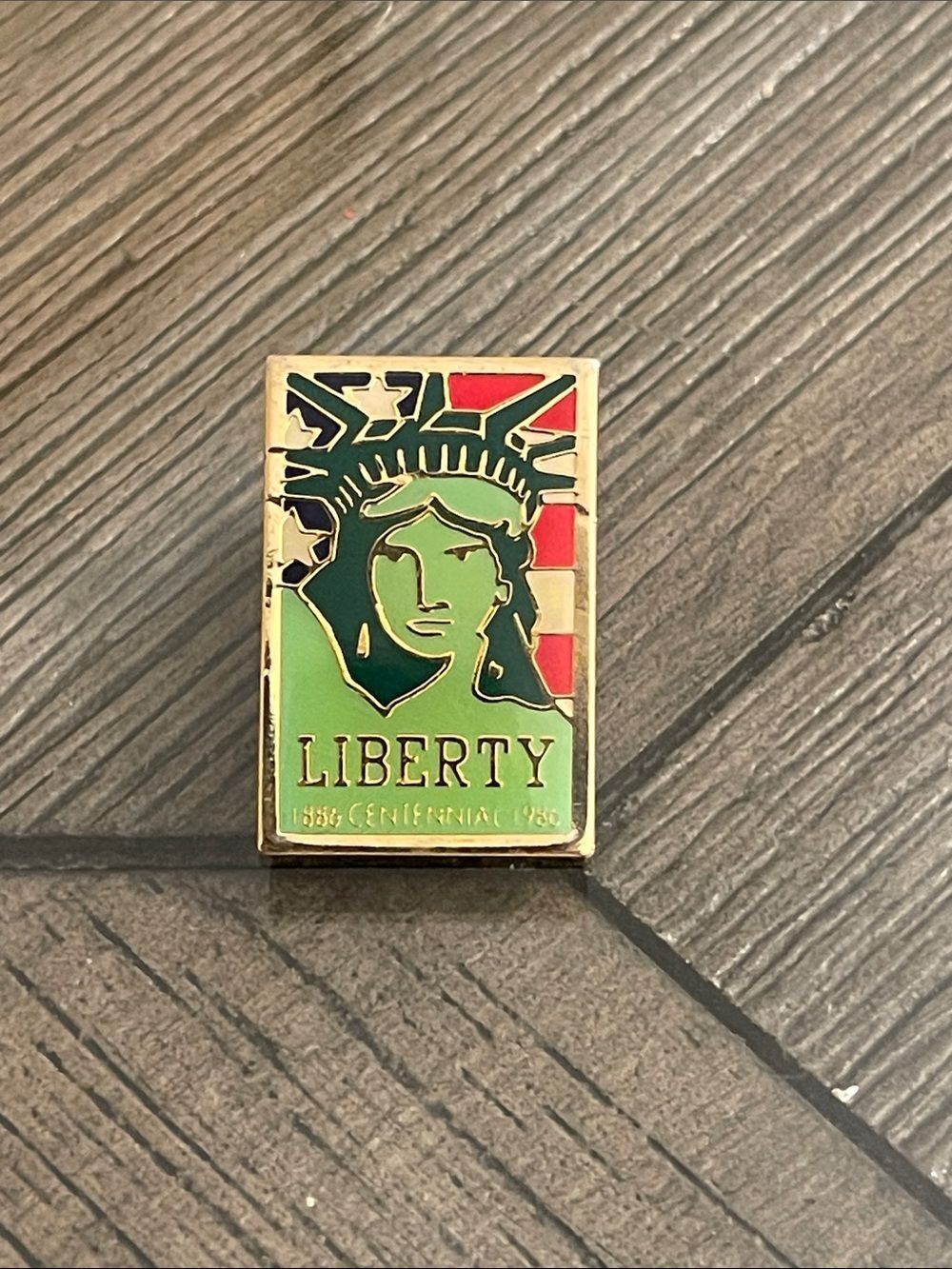 Vintage Weingeroff Statue of Liberty Centennial Enamel Pin from 1986